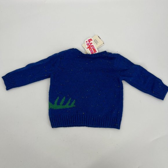 Tucker + Tate Babies Christmas sweater In Blue Surf Stegosaurus 3M NWT - Picture 3 of 7